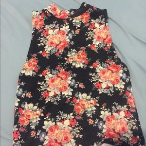 Flower black shirt